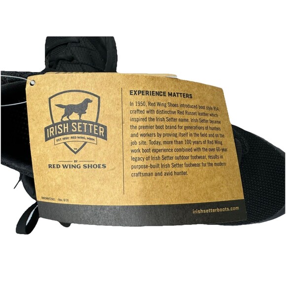 Red Wing Irish Setter Nisswa Women's 7.5 Aluminum Safety Toe Black Shoe Boot - Picture 10 of 12